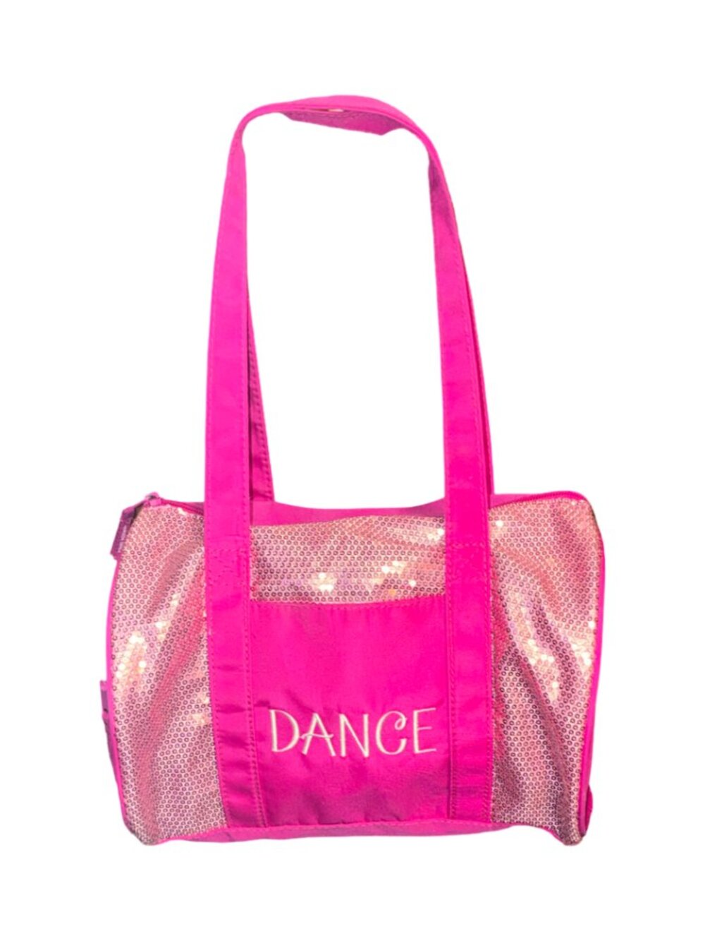 *Horizon Dance*Girls Pink Duffle Bag "DANCE"--Has Pink Tiny Sequins